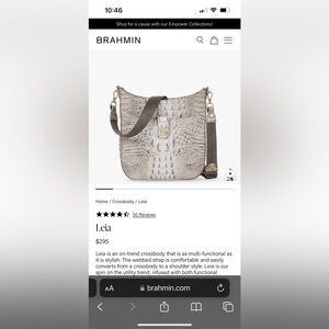 Brahmin Crossbody purse. Never before used, still in the Brahmin protection bag.